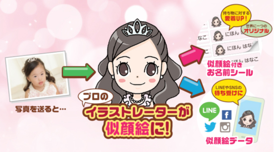 似顔絵お名前シール